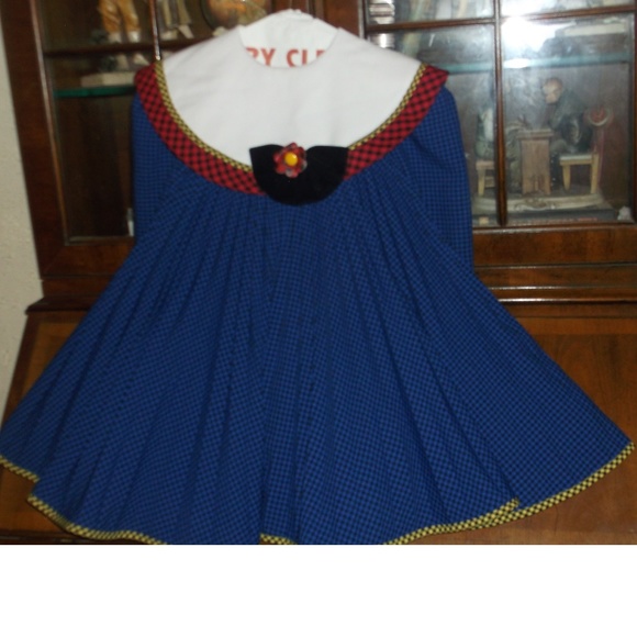 Youngsport Blue Check Girls Dress Size 5 - Picture 2 of 5